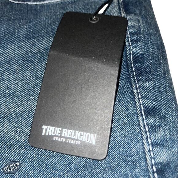 True Religion Women’s JENNIE MID RISE FLAP SKINNY Blue Denim JEAN | NEW/NWT!! - Picture 10 of 16